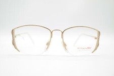 Vintage Eschenbach 3653 50 Titanflex Gold Red Blue Half-Rim Glasses NOS