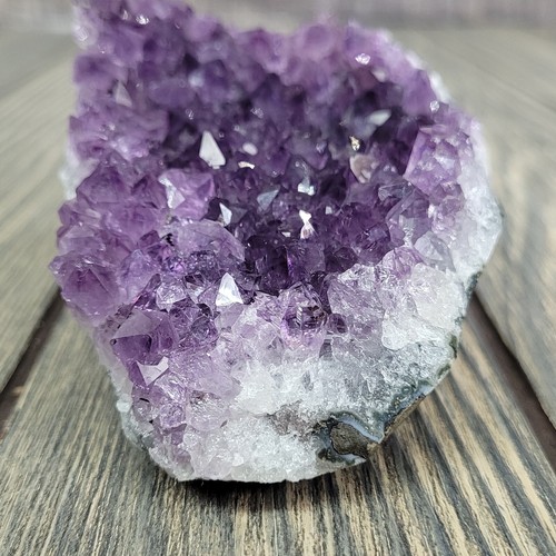 11.9oz Amethyst Druzy Geode Crystal Cluster Cut Base 4" Dark AAA Grade Uruguay - Picture 4 of 13