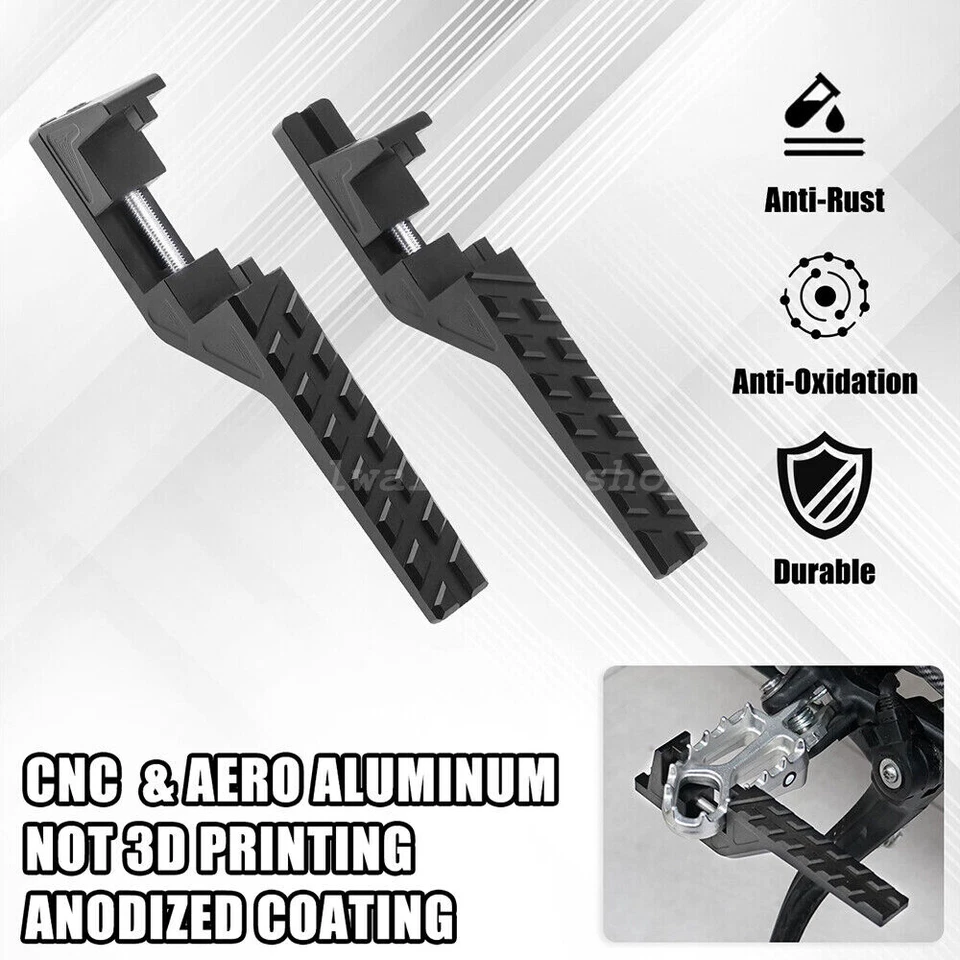 URLWALL For Sur-Ron Light Bee Pedals Black Aluminum Surron Electric -Dirt Bike - Image 2 of 4