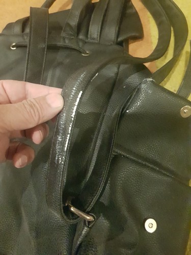 TOPSHOP ladies med/large black backpack bag - Picture 3 of 4