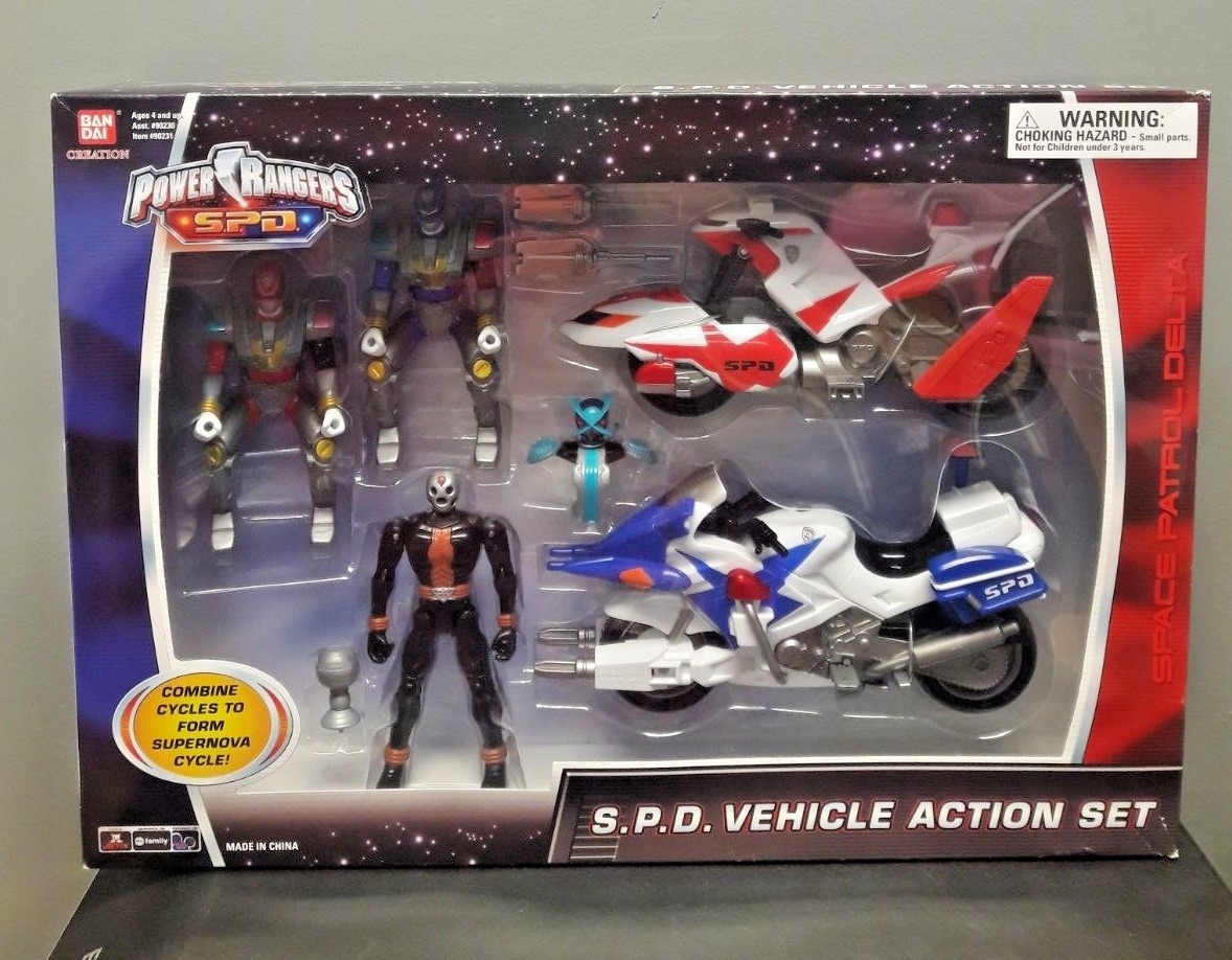 BANDAI POWER RANGER S.P.D. VEHICLE ACTION SET SPACE PATROL DELTA NEW BANDAI POWER RANGER S.P.D. VEHICLE ACTION SET SPACE PATROL DELTA NEW