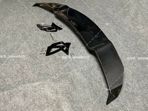 Real Carbon Fiber Trunk Spoiler Rear Wing GT Style For 17-21 Tesla Model 3 - Picture 9 of 12