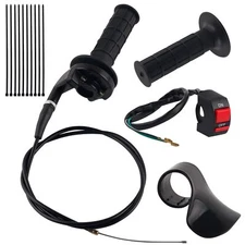 Mini Bike Motorcycle Throttle Cable 7/8" 22mm Handlebar Grips Throttle Mounte...