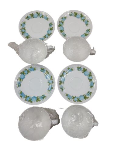 Noritake Blue Orchard 6695 Cook'n Serve 4er Set Teetassen & Untertassen - Bild 4 von 4
