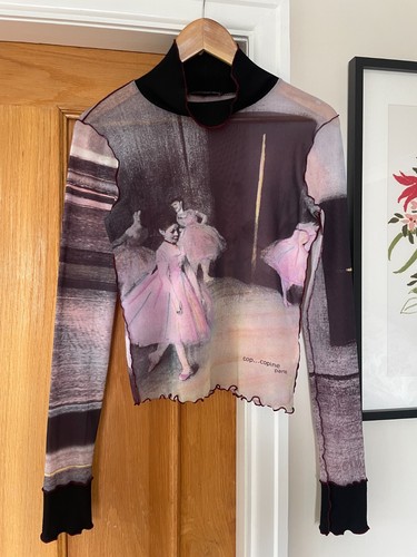 Cop Copine Ballet Ballerina Print Long Sleeve Mesh Top