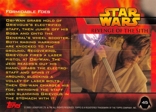 TOPPS 2005 STAR WARS REVENGE OF THE SITH PICK-A-CARD BASE TRADING CARDS #1-90 - Picture 91 of 181