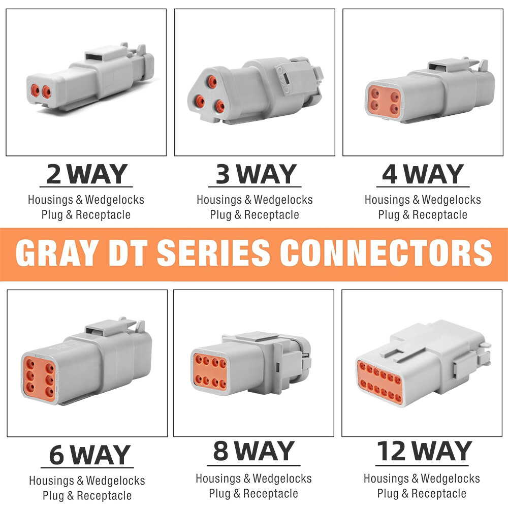 MSD8184 - MSD 2 PIN WATERPROOF ELECTRICAL CONNECTOR DEUTSCH PLUG 12-14 GAUGE