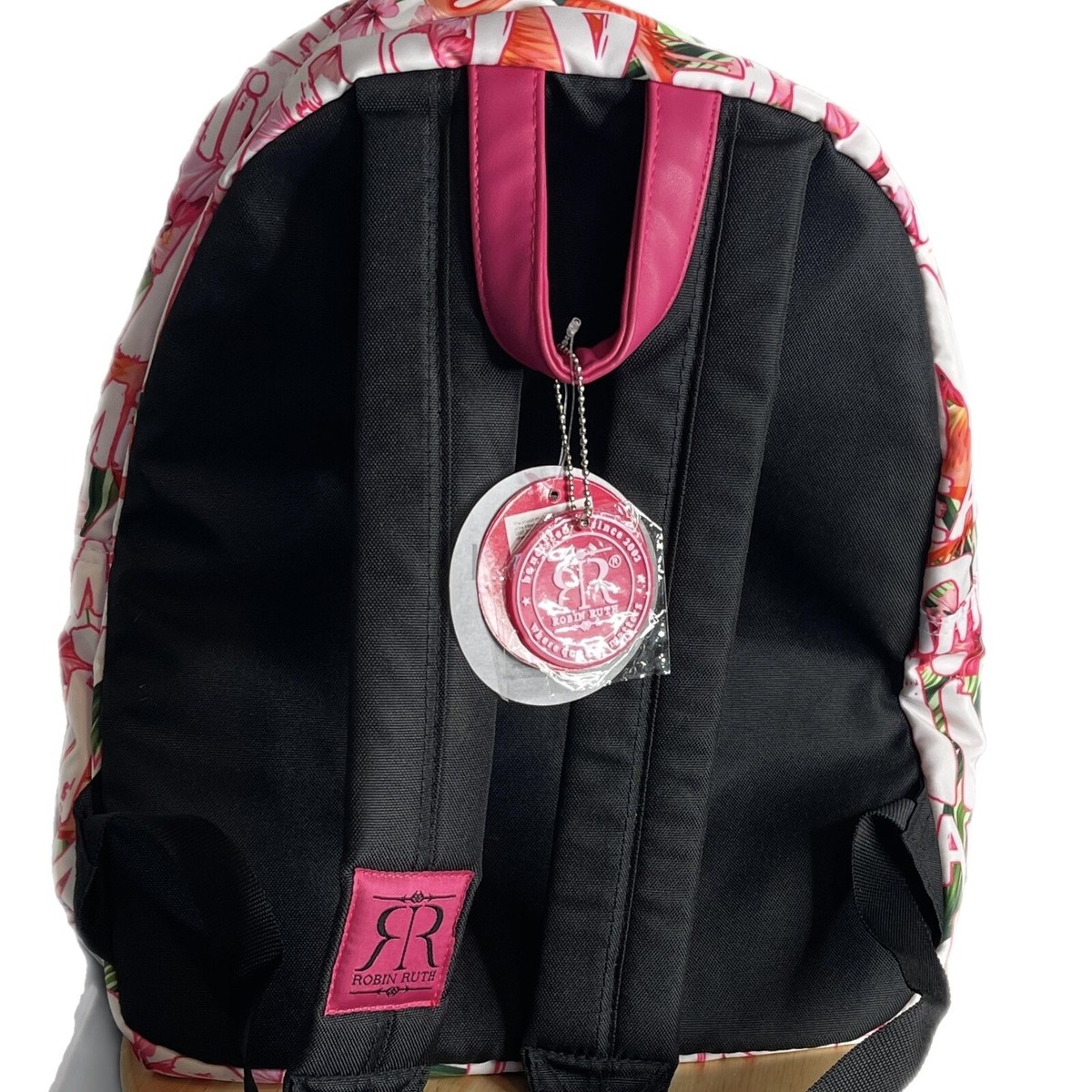 NWT Robin Ruth Fun In the Sun Miami Backpack Adjustable Padded Pink 8 X 13 eBay