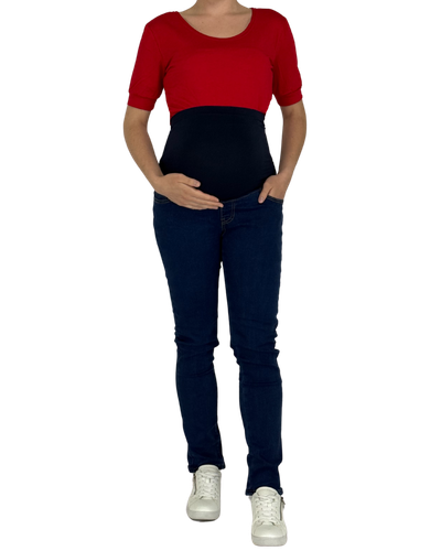 Umstandsjeans Jeans Umstand Bauchband Schwangerschaftsjeans Denim Umstandsmode - Bild 6 von 10