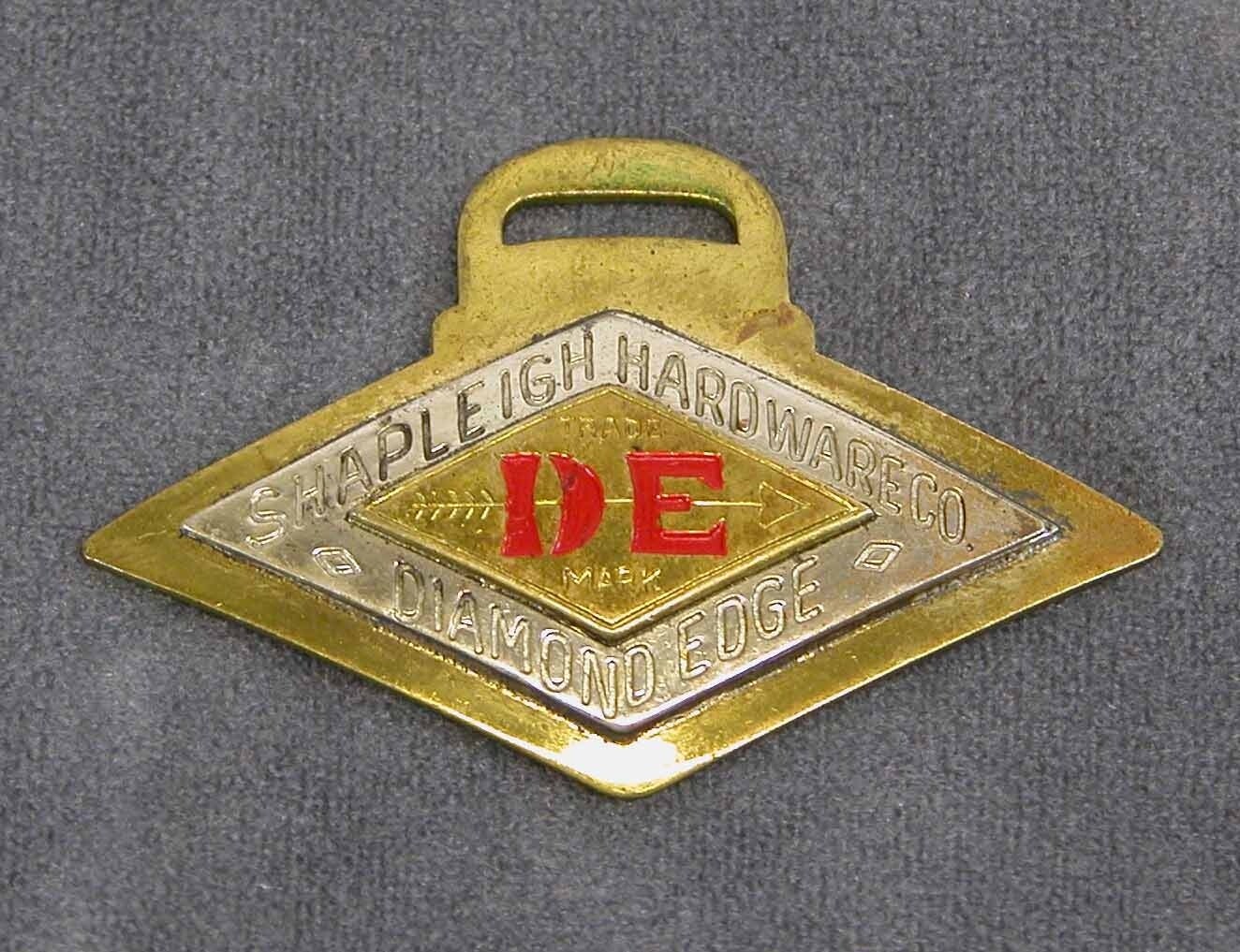 Vintage Hardware Store Watch Fob Shapleigh Co Diamond Edge St Louis eBay