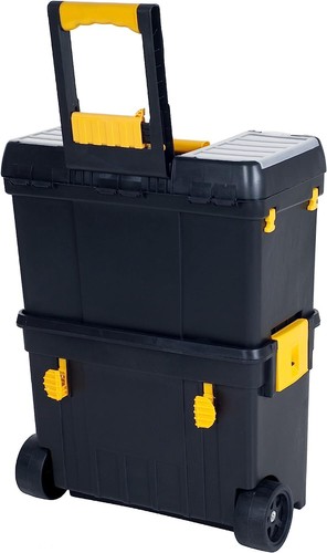 Rolling Tool Box Portable Workshop Garage Durable Resin Chest Storage Organizer - Picture 12 of 12