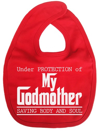 Pechera de alimentación de ahijado ""Bajo la protección de mi madrina"" regalo de bautizo - Imagen 19 de 24