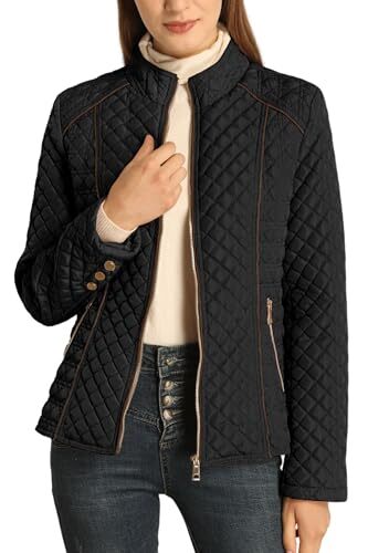 Women's Stand Collar Lightweight Quilted Puffer Jacket