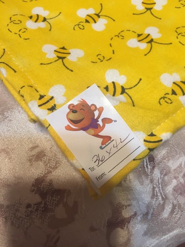 Bienen Baby Empfangsdecke XL Handarbeit, Stoffbiene, Bienenschleifenhalter - Bild 4 von 5