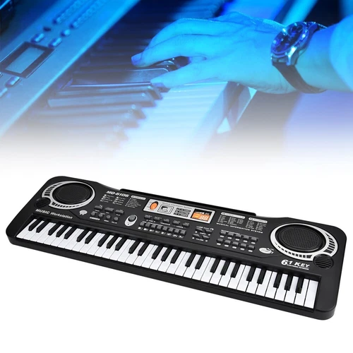 61 Tasten Digital Keyboard Klavier Elektro Klaviertastatur mit Mikrofon - Bild 12 von 12