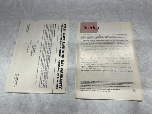 NICE NOS Atari VCS 2600 Game Complete in Box 1988 Atari Corp RealSports BOXING - Picture 7 of 16