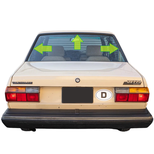 Volkswagen Jetta MK1 A1 1974-83 Rear Window Rubber Seal Weatherstrip 171845521A - Bild 3 von 9