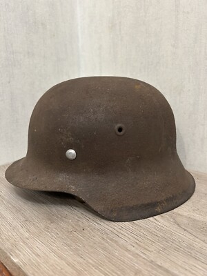 German Helmet M42 WW2 original paint (without restoration
