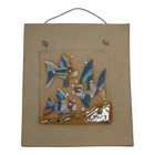 Hand Painted Puerto Rico Pottery Wall Plaque Tropical Fish Ceramic 2002 Signed