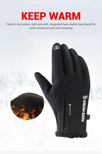 2023 Motorcycle Gloves Winter Thermal Fleece Lined Water Resistant Touch Screen - Foto 10 di 11