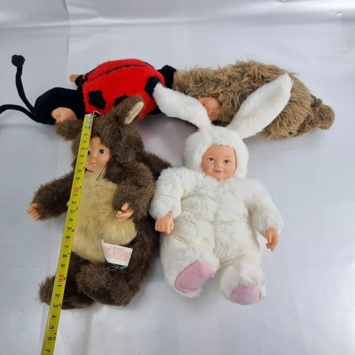 7 x Anne Geddes 1998 & 1997 Stofftiere Puppen Konvolut VINTAGE - Bild 8 von 9