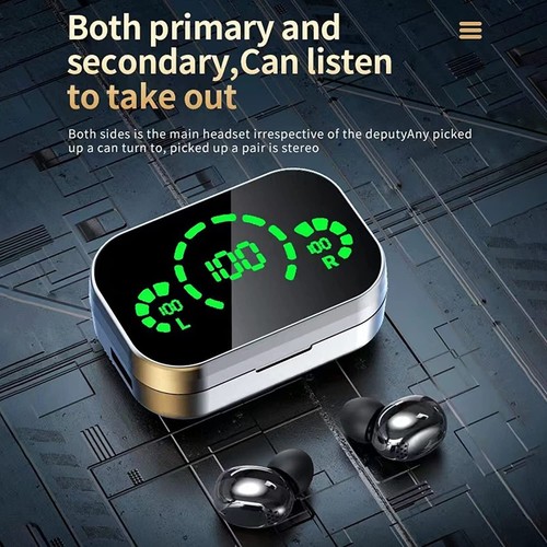 CUFFIE AURICOLARI BLUETOOTH WIRELESS SENZA FILI PER APPLE IPHONE XIAOMI SAMSUNG - Imagen 5 de 9