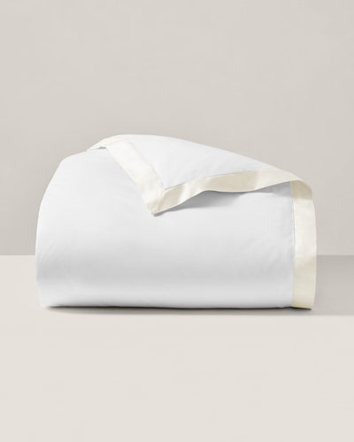 Funda nórdica Ralph Lauren orgánica satén borde king $470 pergamino - Imagen 2 de 10