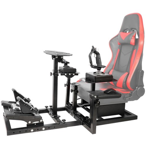 Supllueer Flight Racing Simulation Cockpit mit Sitz passend für Logitech G29 X52 - Picture 3 of 25