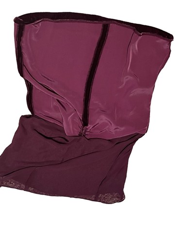 Rebecca Taylor Samt Camisole V-Ausschnitt Seide Träger Preiselbeerrot Large Neu mit Etikett - Bild 7 von 12