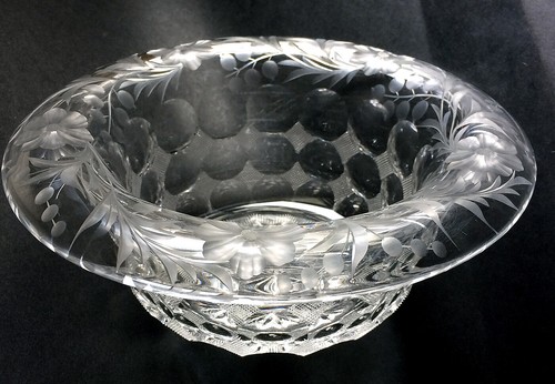 RARE Tuthill Primrose Bishop Hat ABP American Brilliant Period Cut Glass Bowl - Picture 6 of 12