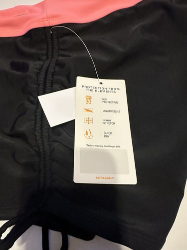ZeroXposur Ruched Boyleg Women’s PLUS SIZE 3X Black Swim Shorts Bottom NWT Beach - Picture 9 of 12