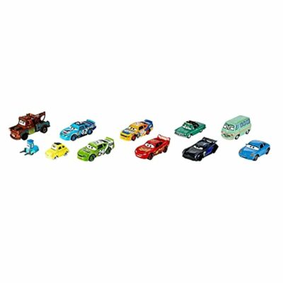 Disney Pixar Cars Die-Cast Mini Racers 10-Pack Vehicles, Miniature