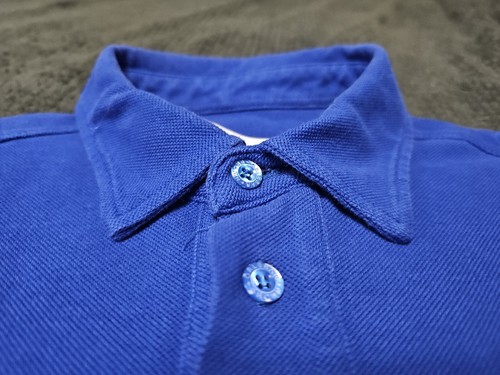 Orlebar Brown Royal Blue Long Sleeve Terry Towelling Polo Shirt Size S - Picture 7 of 12