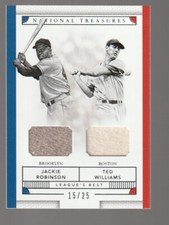 2016 Panini National Treasures Leagues Best Jackie Robinson Ted Williams 15/25