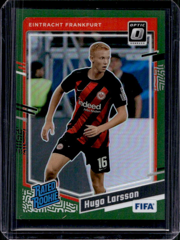 2023-24 Donruss Hugo Larsson Optic Green Prizm Rated Rookie RC #1/5