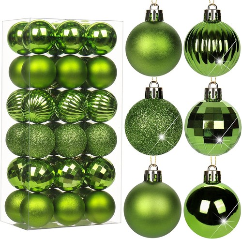 60Pcs Christmas Balls Shatterproof Xmas Tree Decor Ornaments Hanging Balls USA - Picture 31 of 46