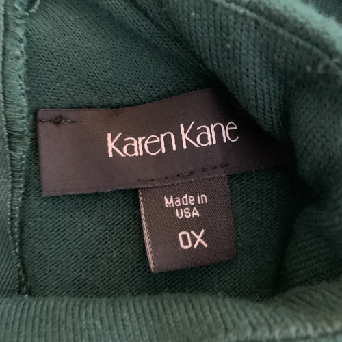 Karen Kane Womens Dress Choker A Line Knit Solid Green Size 0X or XL - Picture 12 of 12