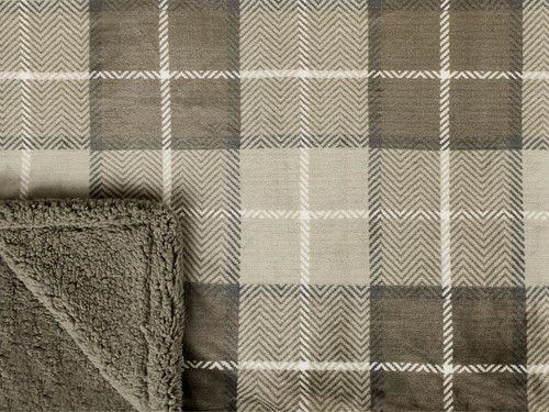 Plaid Sherpa Throw Blanket Fleece Checkered Soft Plush Warm Couch Bed Blanket - Picture 81 of 119