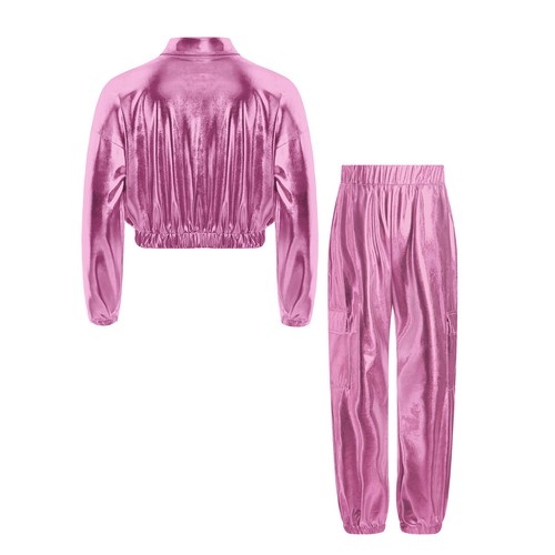 Kids Jazz Dance Outfit Hip-Hop Street Dance Disco Party Fancy Costume Streetwear - Picture 64 of 143