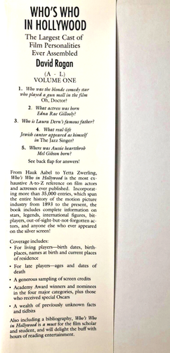 1992 WHO'S WHO IN HOLLYWOOD Vol 1 & 2, David Ragan, Complete Set - VERY GOOD - Picture 9 of 9