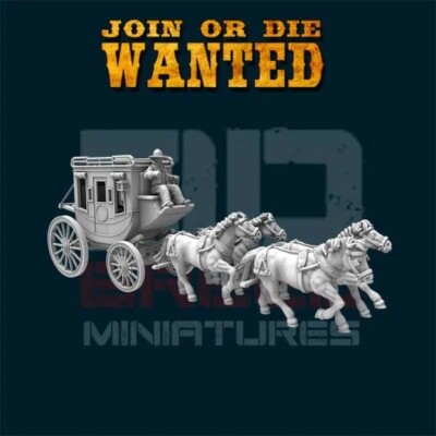 Postkutsche - Cowboy - Old West - Wild West - 28mm 32mm - Outlaw