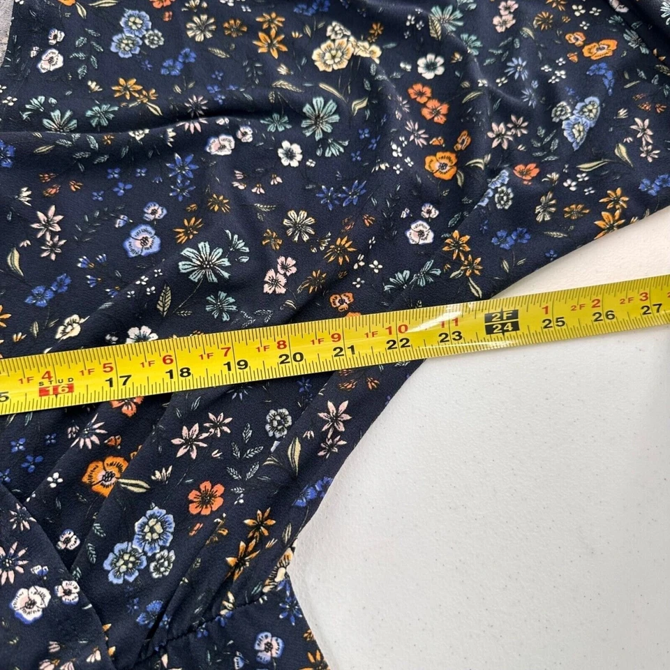 Vestido midi floral H&M cintura elástica grande leve romântico boho caprichoso a - Imagem 3 de 4