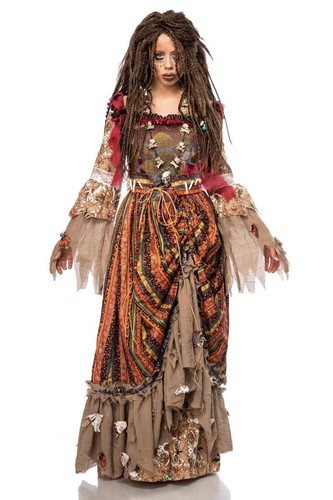 Voodo Hexe Piraten Perücke Langhaarperücke Dreadlocks Karneval Fasching - Bild 6 von 7