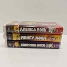 School House Rock, 3 VHS Lot (America Rock, Money Rock, Grammar Rock) - Disney