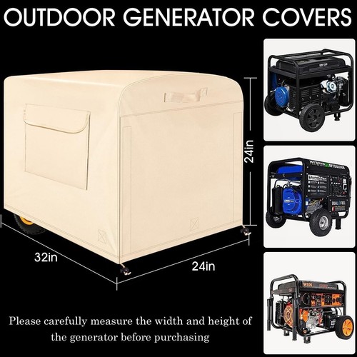 Generator Cover Heavy Duty Waterproof Windproof Storage 32''L*24”W*24”H - Picture 2 of 7