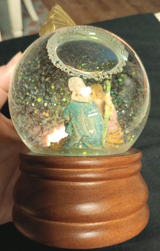 Natività Snow Globe San Francisco Music Box Co. Jesus O Holy Night 1995 TESTATO! - Foto 6 di 12