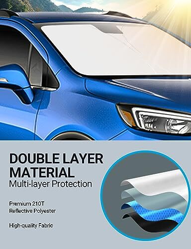 2025 Upgrade Front Windshield Sun Shade Foldable Sunshade Protector Custom - Picture 2 of 7