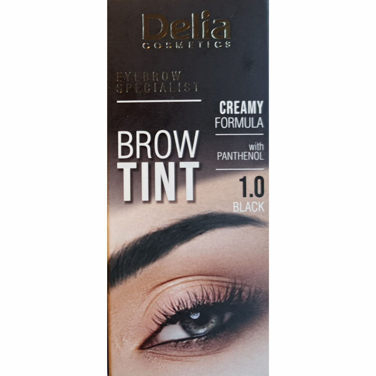 DELIA Brow Tint Augenbrauen Farbe FärbeSet 1.0 Schwarz mit Panthenol