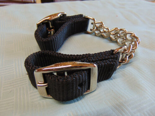 New Showman Nylon Adjustable Chin Curb Strap w/ Double Chain FREE SHIPPING - Picture 3 of 33