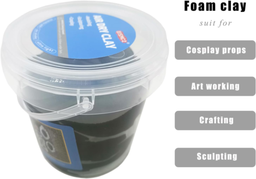 Air Dry Modeling Clay 10.5oz Bucket Soft Lightweight Foam Clay No Crack for Adul - Picture 4 of 7